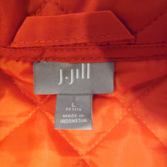 J.Jill Red Quilted Ladies Vest Ladies L Button close and 2 button close pockets - Picture 9 of 10